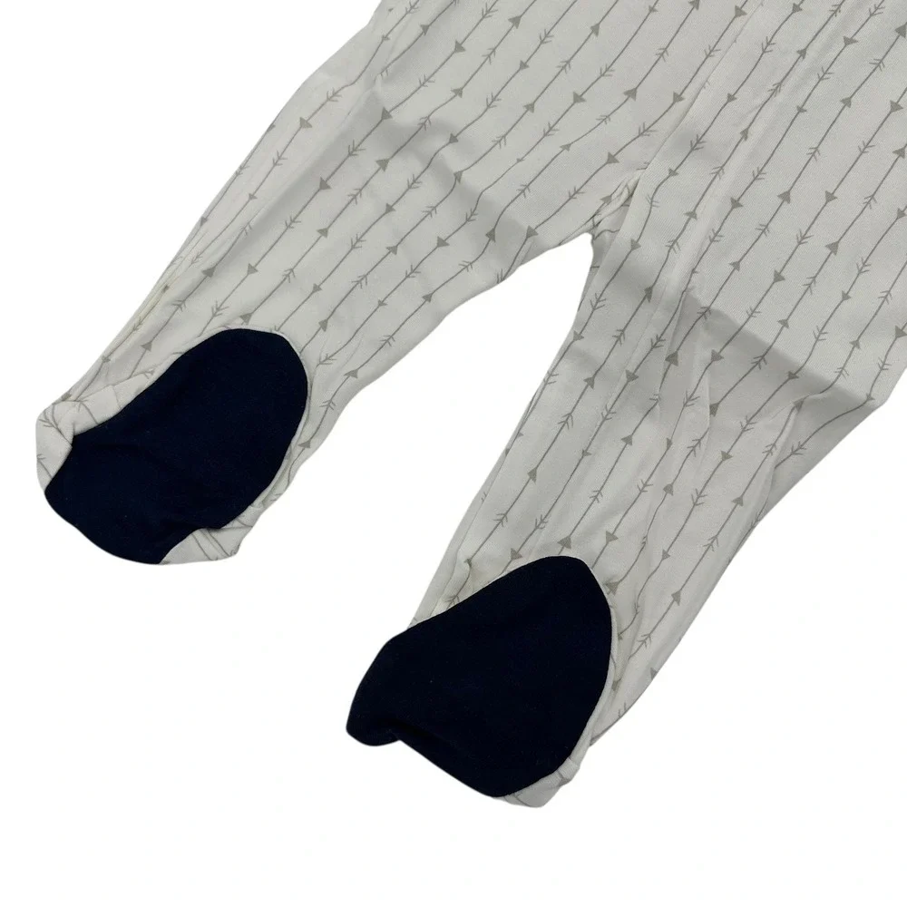 Baby Butler ZippyZ 3-6 Months BAMBOO‎ Cream Navy Footed Pajamas Arrow Print NWT